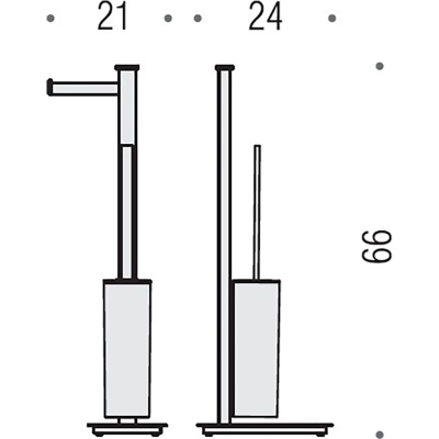 Напольная стойка Colombo Design Units B9107.S.CR Хром