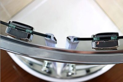 Душевой уголок Cezares Pratico R-2 80x80 PRATICO-R-2-80-P-Cr профиль Хром стекло рифленое