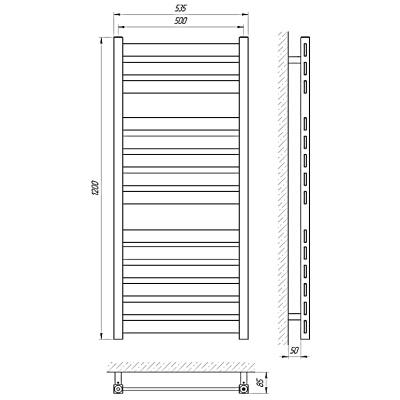 Водяной полотенцесушитель Laris Бонд П14 120х50 73207354 Хром