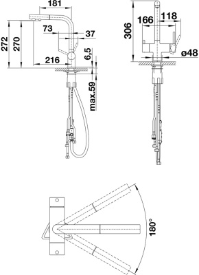 Смеситель для кухни Blanco Fontas-S II Хром