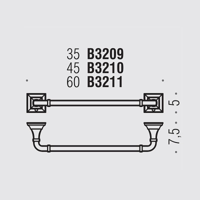 Полотенцедержатель Colombo Design Portofino B3210.bronze Бронза
