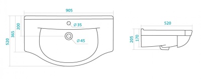 Тумба под раковину Style Line Олеандр 2 90 Белый глянец