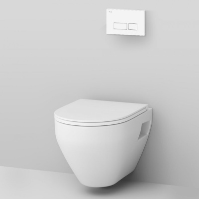 Комплект унитаза с инсталляцией AM.PM Spirit V2.0 FlashClean IS47001.701738 с сиденьем Микролифт и клавишей смыва Белый