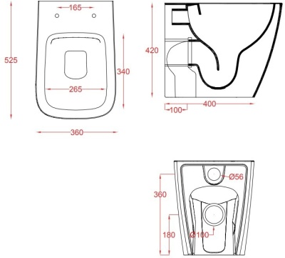Унитаз Artceram Azuley ASV004 05 00 подвесной Белый матовый