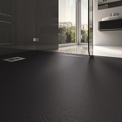 Душевой поддон из искусственного камня Sanitana Rocks 90x90 SP301384384100560 Черный