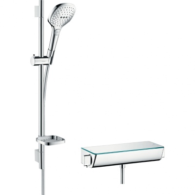 Комплект смесителя для душа Hansgrohe Ecostat Select 27038000 с термостатом и душевым гарнитуром Hansgrohe Raindance Select E Хром