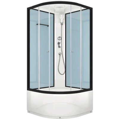 Душевая кабина Domani-Spa Delight 88 High 80x80 DS01D88HDbCl00 профиль Черный задние стенки Синие