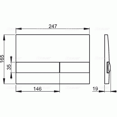 Клавиша смыва Alcaplast Basic M1721 Хром глянцевый