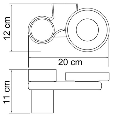 Мыльница настенная со стаканом WasserKRAFT Berkel K-6826 Хром