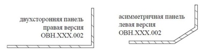 Двухсторонняя/ассиметричная панель для облицовки плиткой, правая версия 002