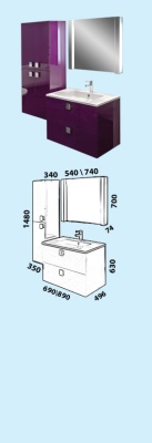 Тумба под раковину Astra Form Сити 70 белая
