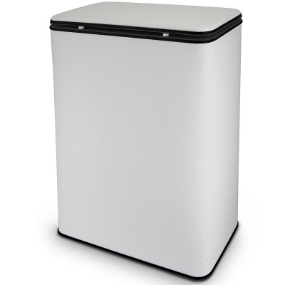 Корзина для белья Cameya Punto PWC-M средняя Белая, черный кант