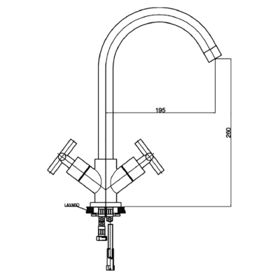 Смеситель для кухни GPD Nino UEB05 Хром