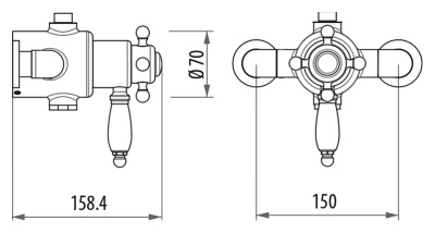 Смеситель для душа Gattoni Termostatici TSRE940 хром