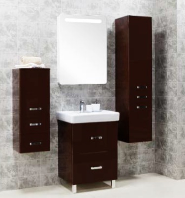 Тумба под раковину Акватон Америна 60 Н 1A169201AM010 белая глянцевая