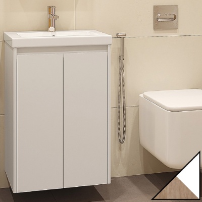 Тумба под раковину Velvex Klaufs 50 tpKLA.50.2D-617.216 Белый+дерево