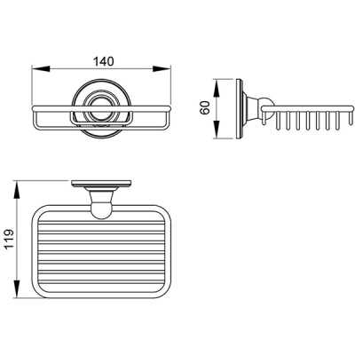 Мыльница Timo Nelson 150023/00 Хром