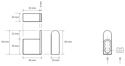 Крючок Bemeta Galla 108106020 Черный матовый