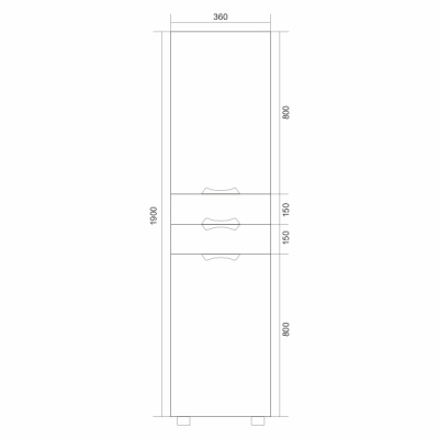 Шкаф пенал Mixline Этьен 36 R 539048 Белый