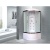 Душевая кабина Royal Bath ВК 100x100 RB100BK3-WC-CH с гидромассажем стекло матовое задняя стенка Белая