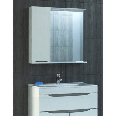 Зеркало со шкафом Vigo Minor 75 L №108-750-Л с подсветкой Белое