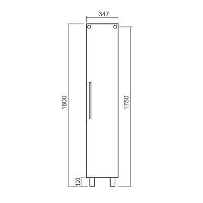 Шкаф пенал Diborg Leonie 35 77.1300 подвесной Белый глянец