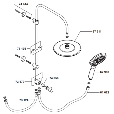 Душевая система Kludi Freshline 6709005-00 Хром