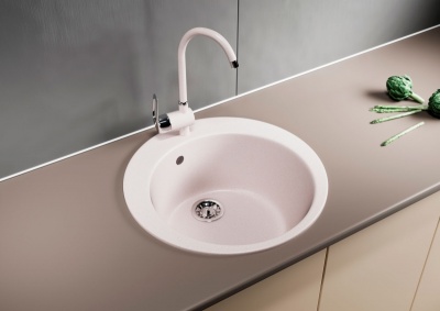 Кухонная мойка Mixline ML-GM13-311 525088 Светло-розовая