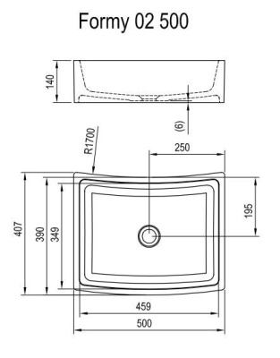 Раковина Ravak Formy 02 500 D Белый