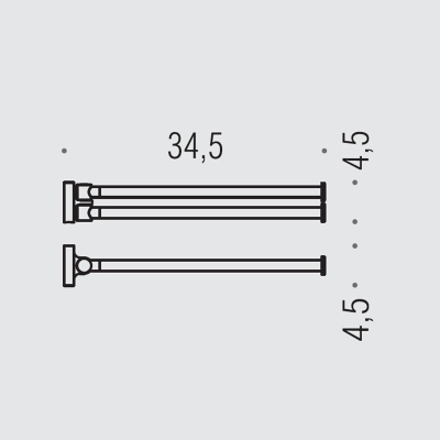 Полотенцедержатель двойной Colombo Design Plus W4913 Хром