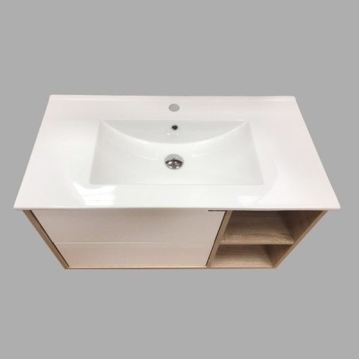 Тумба с раковиной Comforty Гамбург 90 4142225 подвесная Дуб сонома