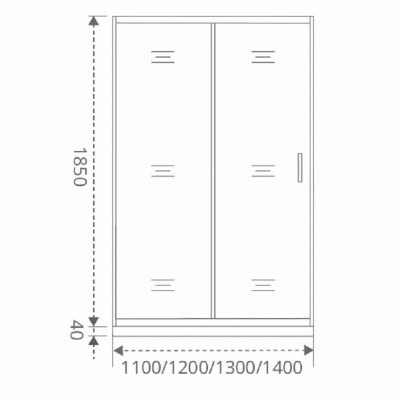 Душевая дверь в нишу Good Door Neo WTW-120-C-CH 120х185 профиль Хром стекло прозрачное