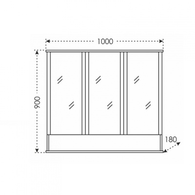 Зеркальный шкаф СанТа Вегас 100 Белый