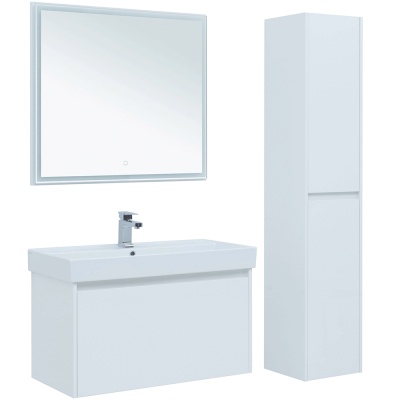 Комплект мебели для ванной Aquanet Nova Lite 90 243233 подвесной Белый
