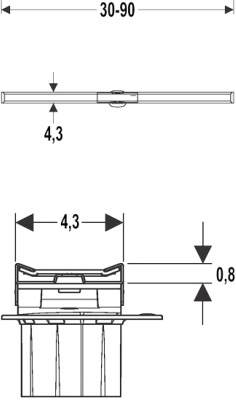 Душевой лоток Geberit CleanLine 152.450.KS.1 с решеткой Хром