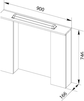 Зеркало со шкафом Aquanet Тиана 90 172399 Венге Белый