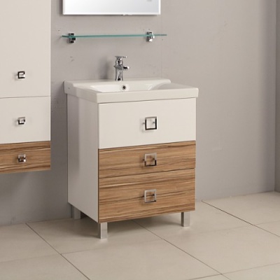 Тумба под раковину Акватон Стамбул 65 М 1A145801ST580 белая/лиственница