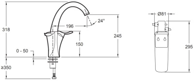 Смеситель для кухни Jacob Delafon Carafe E18865-CP Хром