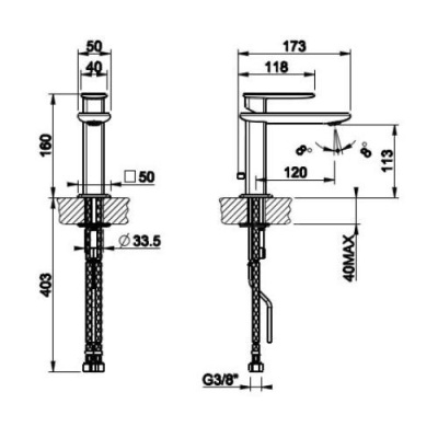 Смеситель для раковины Gessi Ispa 41405.031 Хром
