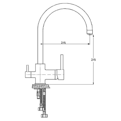 Смеситель для кухни GPD Espina MAR70 Хром