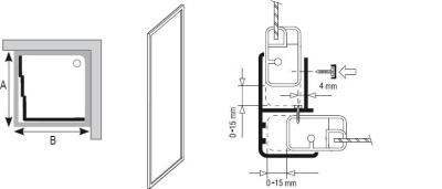 Стенка для душевого уголка Ravak APSS-90 белая+транспарент