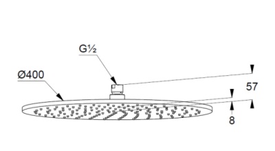Верхний душ Kludi A-Qa 6434005-00 Хром