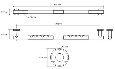 Поручень Bemeta Omega 104507681 Хром