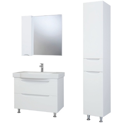 Зеркало со шкафом Bellezza Эвита 90 L Белое