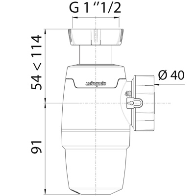 Сифон для кухонной мойки Wirquin Neo 30987072 Белый