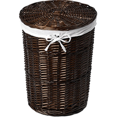 Корзина для белья WasserKRAFT Elbе 38x38x50 WB-740-M с крышкой Коричневая