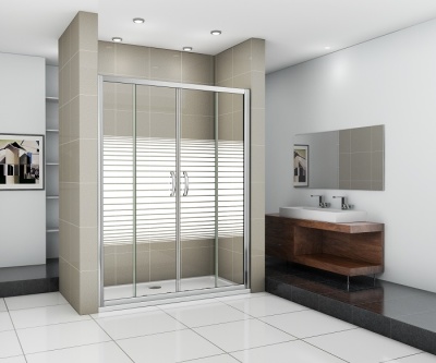 Душевая дверь в нишу Good Door Infinity WTW-TD-170 170 профиль Хром стекло прозрачное