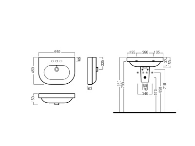 Раковина Hatria Daytime 55 YXBL Белая