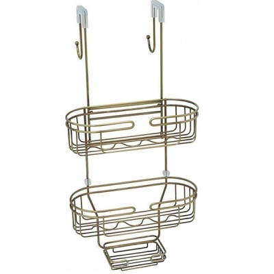 Полка корзина двухэтажная Fixsen FX-862 Латунь