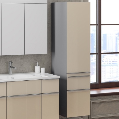 Шкаф пенал Opadiris Кристалл 30 R Z0000010459 подвесной Бежевый/Титан